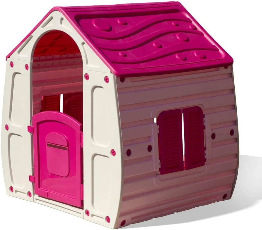 Pink Kids Playhouse Wendy House Indoor Outdoor Plastic Garden Fun