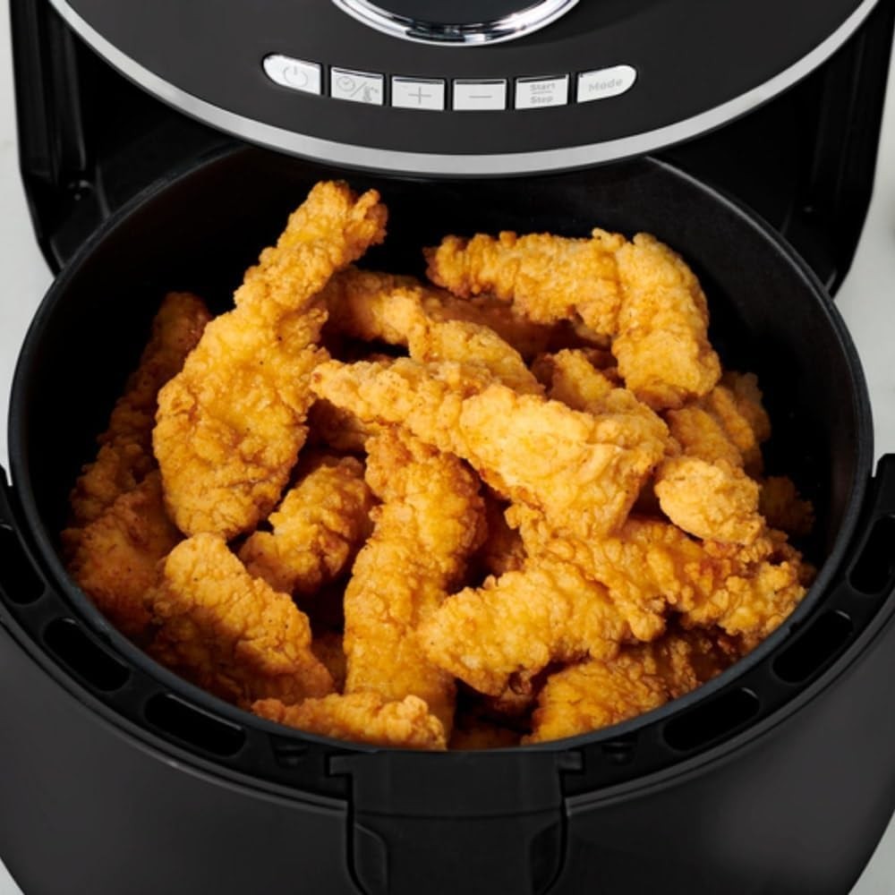 Digital Hot Air Fryer Automatic Shut-Off Bake Roast Broil Compact Countertop