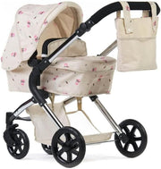 2in1 Dolls Pram Pushchair Carrycot Adjustable Handle Foldable Age 3-9