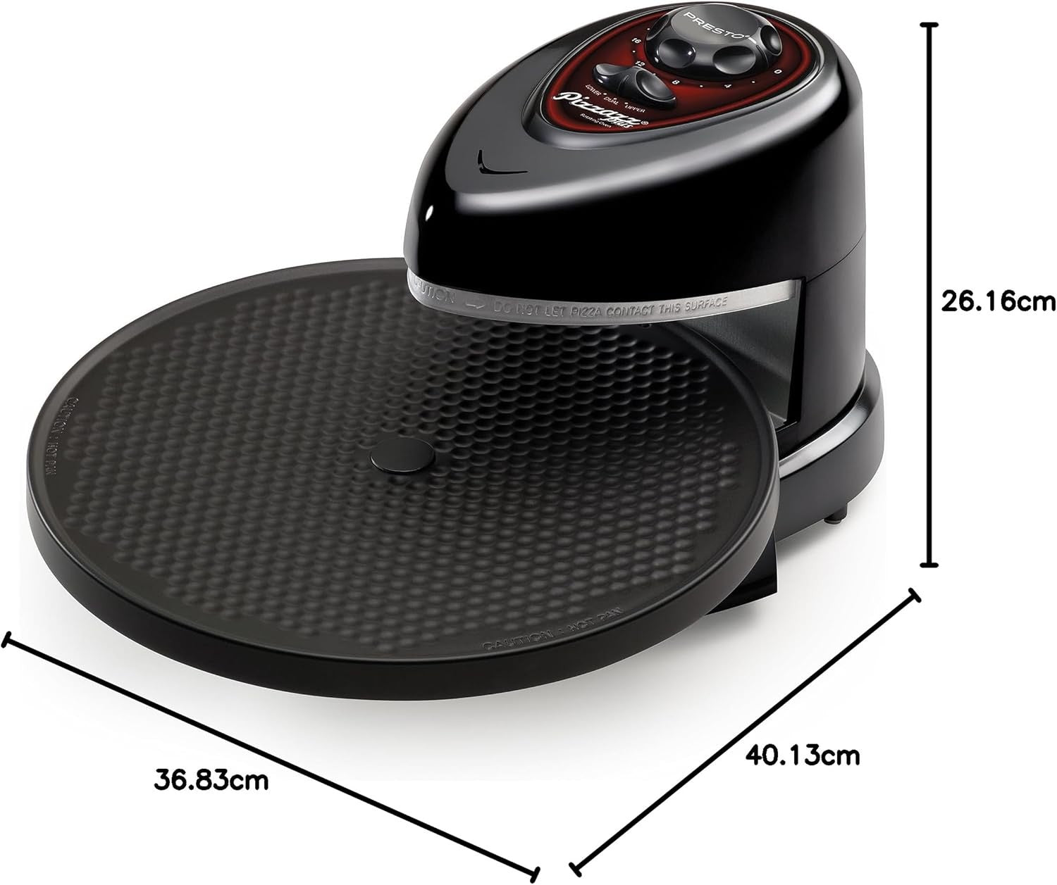 Rotating Electric Pizza Oven | Nonstick Indoor Pizza Maker with Timer & Dual Hea
