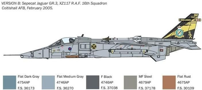 1:72 RAF Jaguar GR1 GR3 Fighter Jet Model Kit – Detailed Plastic Build