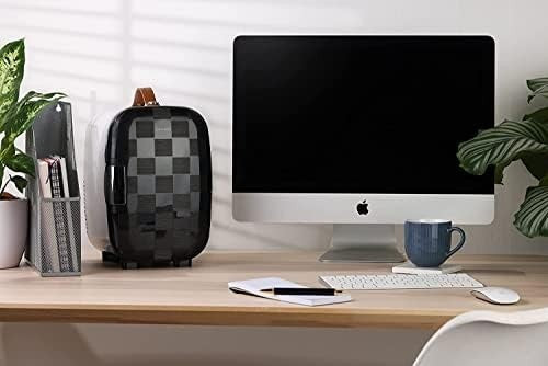 6L Mini Fridge Cooler USB & AC Portable for Bedroom Car Office Black