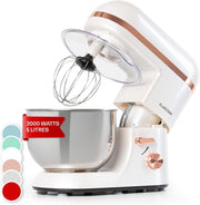 5L Stand Mixer 1800W Cake & Bread Maker 6 Speed Planetary Rotation Off-White
