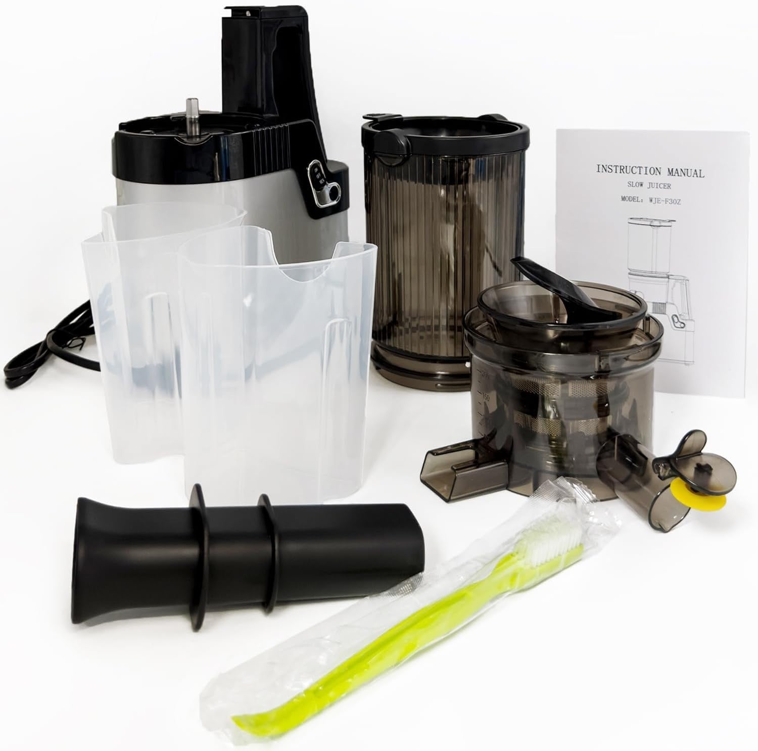 Cold Press Juicer 250W Slow Masticating Wide Feed Chute Quiet High Yield