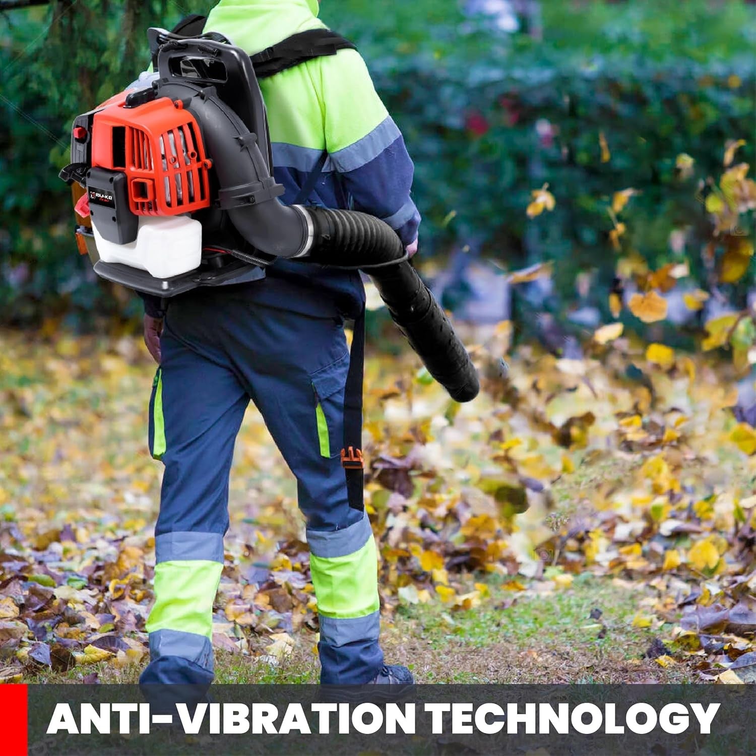 Petrol Backpack Leaf Blower 52cc 2-Stroke High Power Garden Debris Cleaner