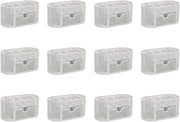 8-Compartment White Desk Organiser with Drawer – Pen & Stationery Tidy
