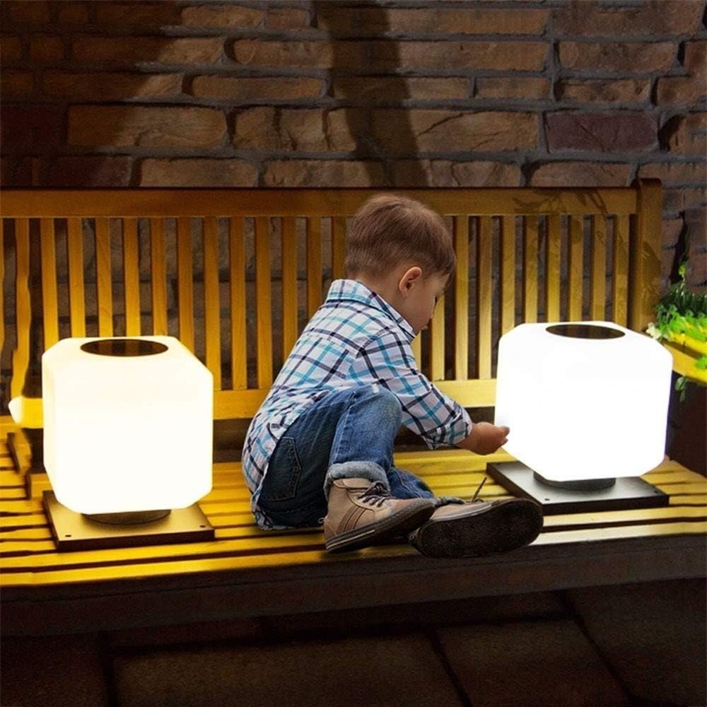 Waterproof Solar Column Lamp – Outdoor Garden Iron Post Light (Size S)