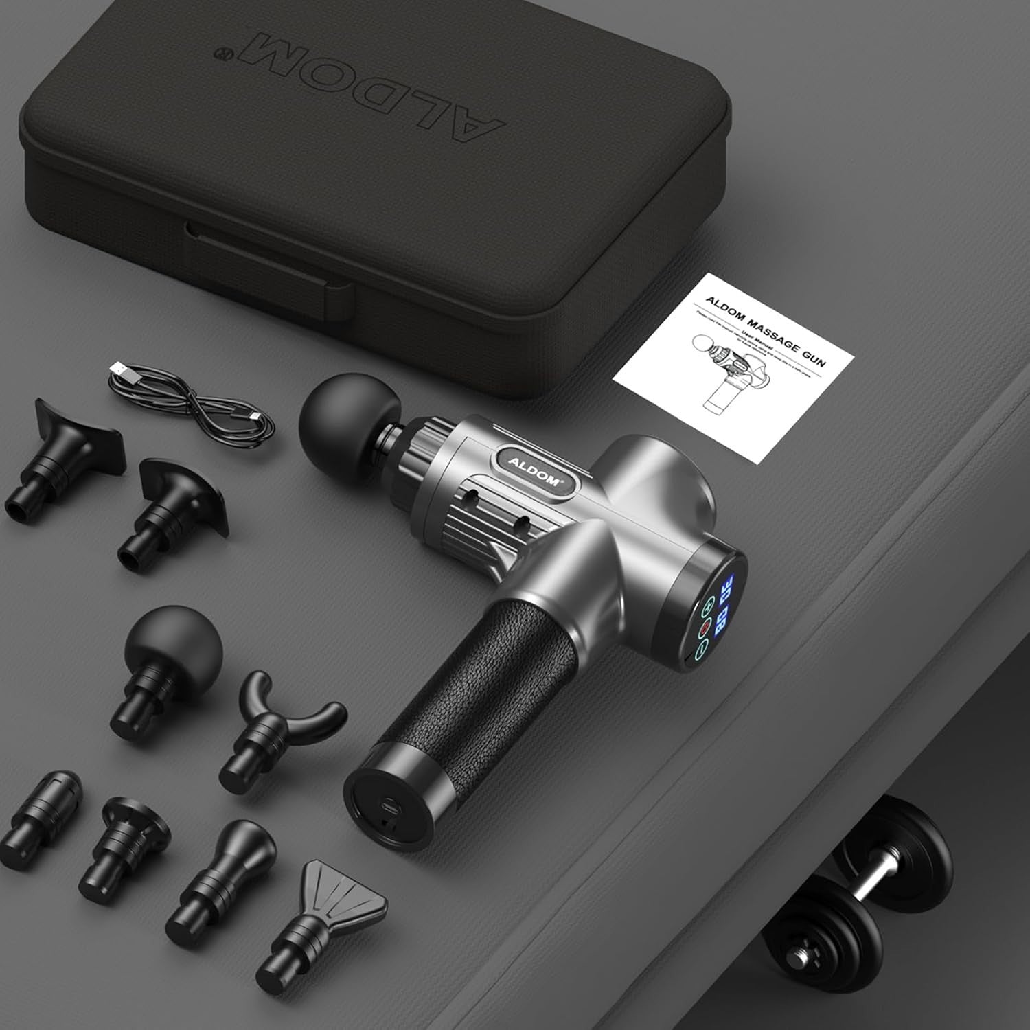 Deep Tissue Massage Gun 30 Speed USB-C Quiet Percussion Muscle Recovery