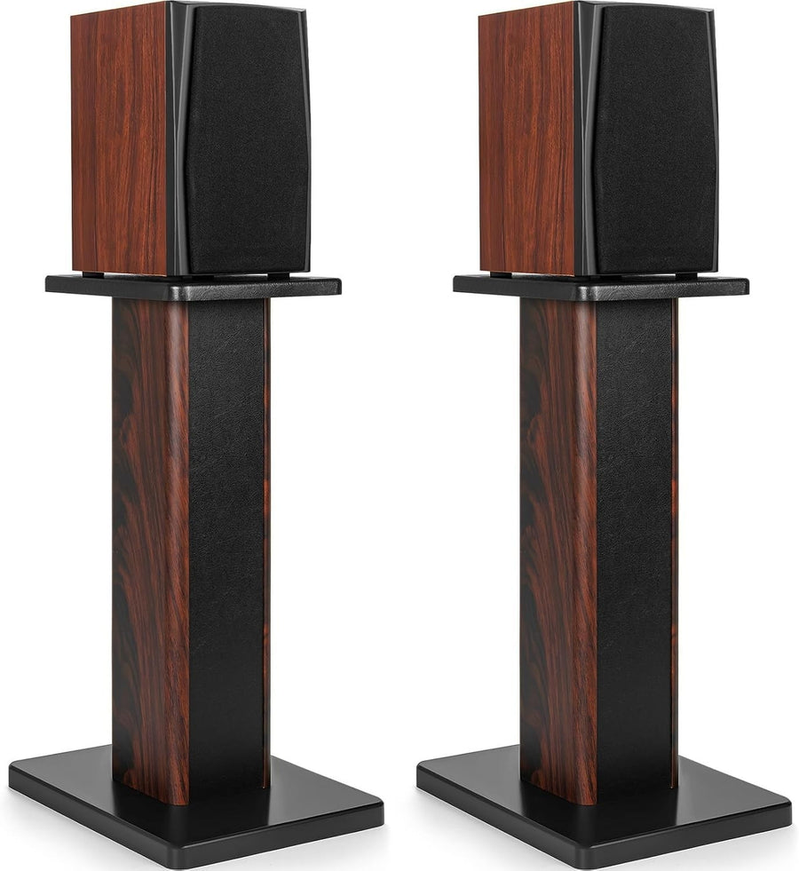 50cm Wood Speaker Stands HiFi MDF Heavy Duty Sand Fill Floor Pair