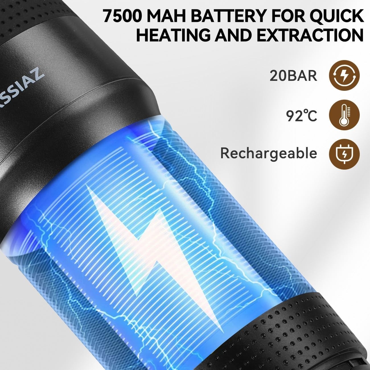 Portable Electric Espresso Maker 20Bar Self-Heating USB-C Mini Travel Machine