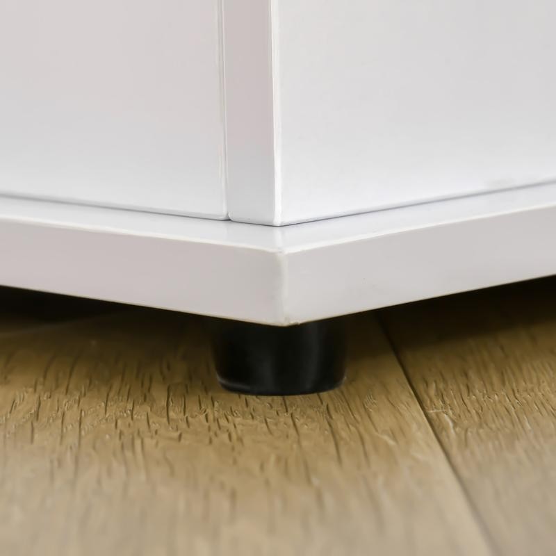 White Storage Bench Box Ottoman Chest Toy Trunk Seat 100cm Wooden Lid