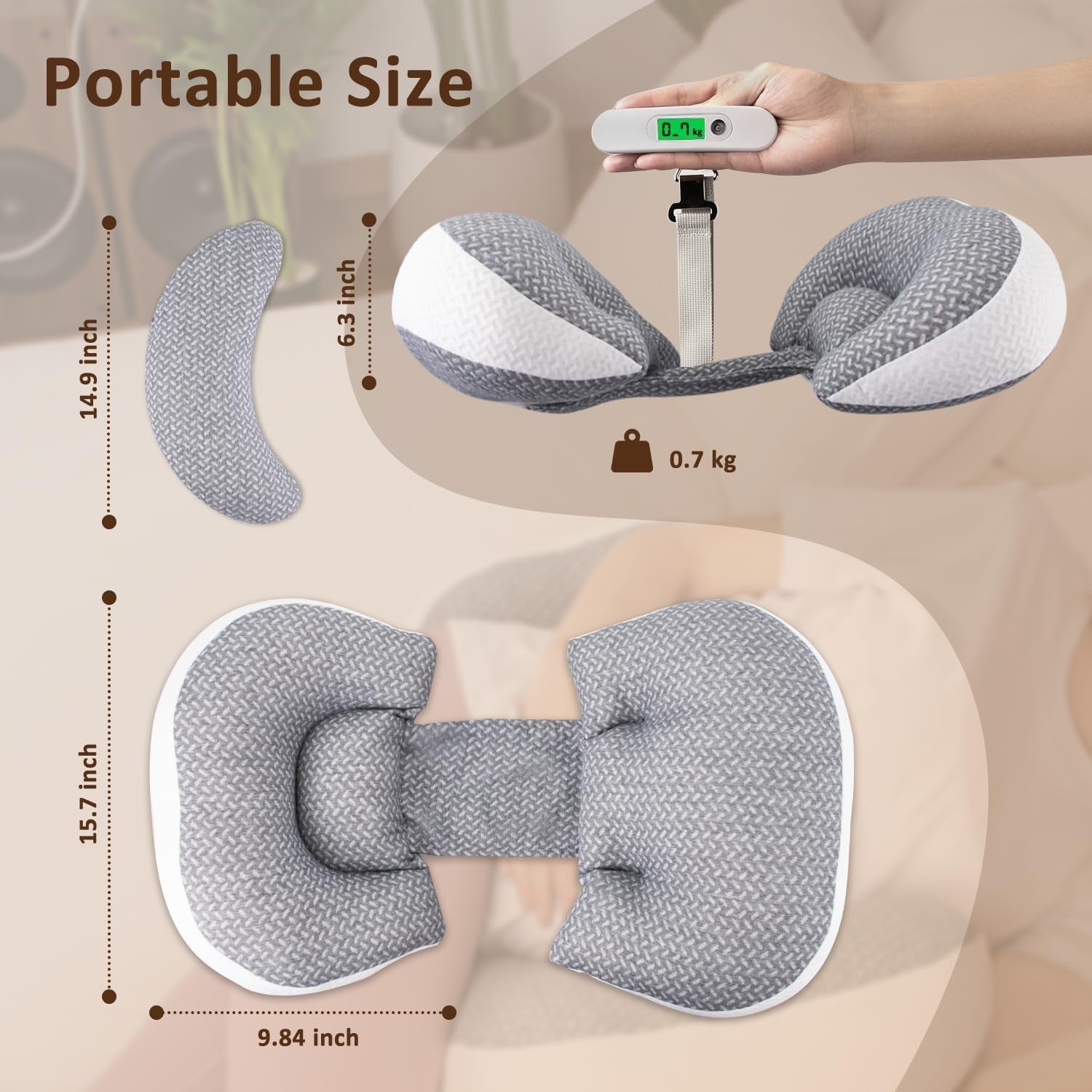 Portable Pregnancy Pillow Belly Support Maternity Sleep Cushion Breathable