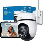 3K 5MP PTZ Outdoor Security Camera 360° WiFi AI Night Vision IP66