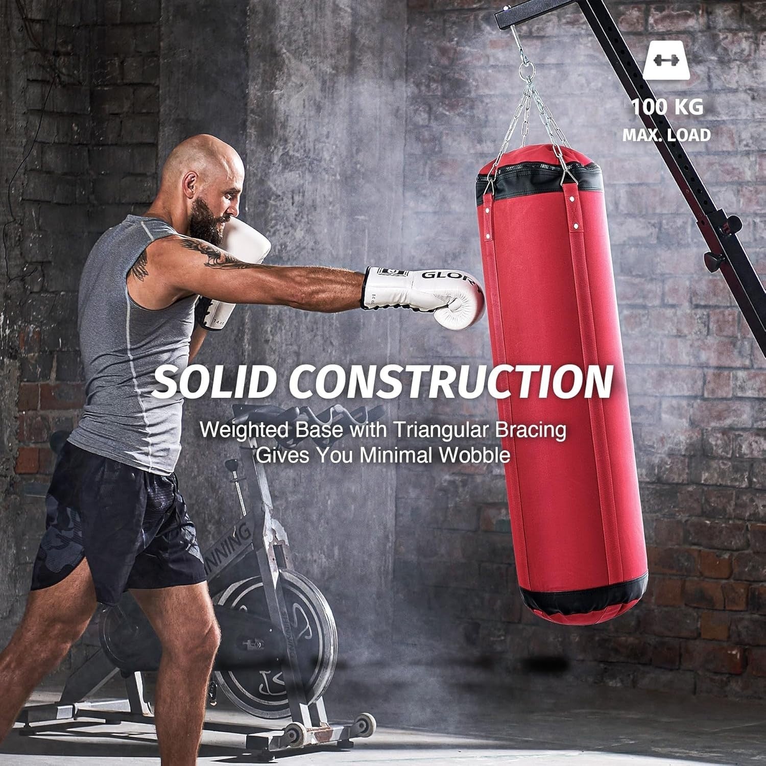 Heavy Duty Punching Bag Stand Kit Adjustable Boxing MMA Home Gym
