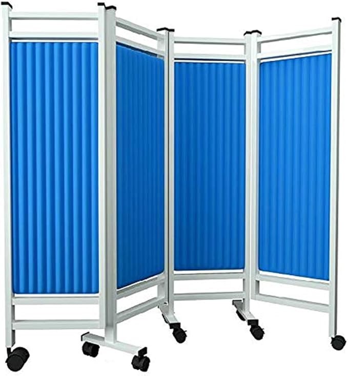 Medical Privacy Screen 6ft Folding Divider on Wheels 3Panel Clinic Partition