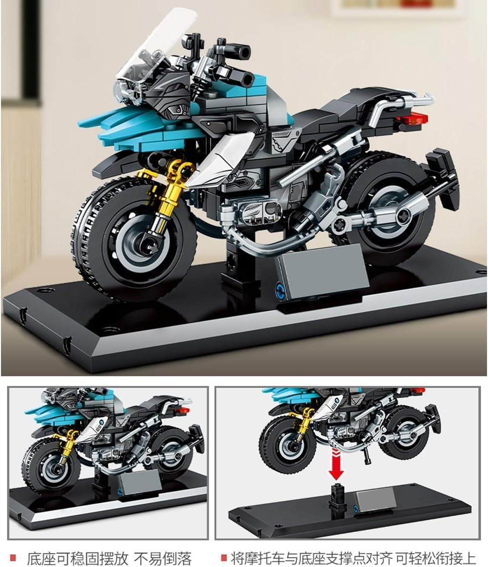 Motorcycle Building Kit 255 Pieces, STEM Toy for Kids & Adults, Easy Assembly