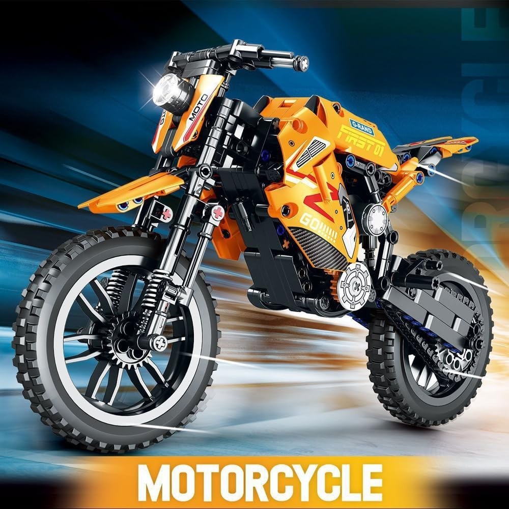 506 PCS Motorcycle Building Blocks Toy Kit - Realistic, Educational  Gift