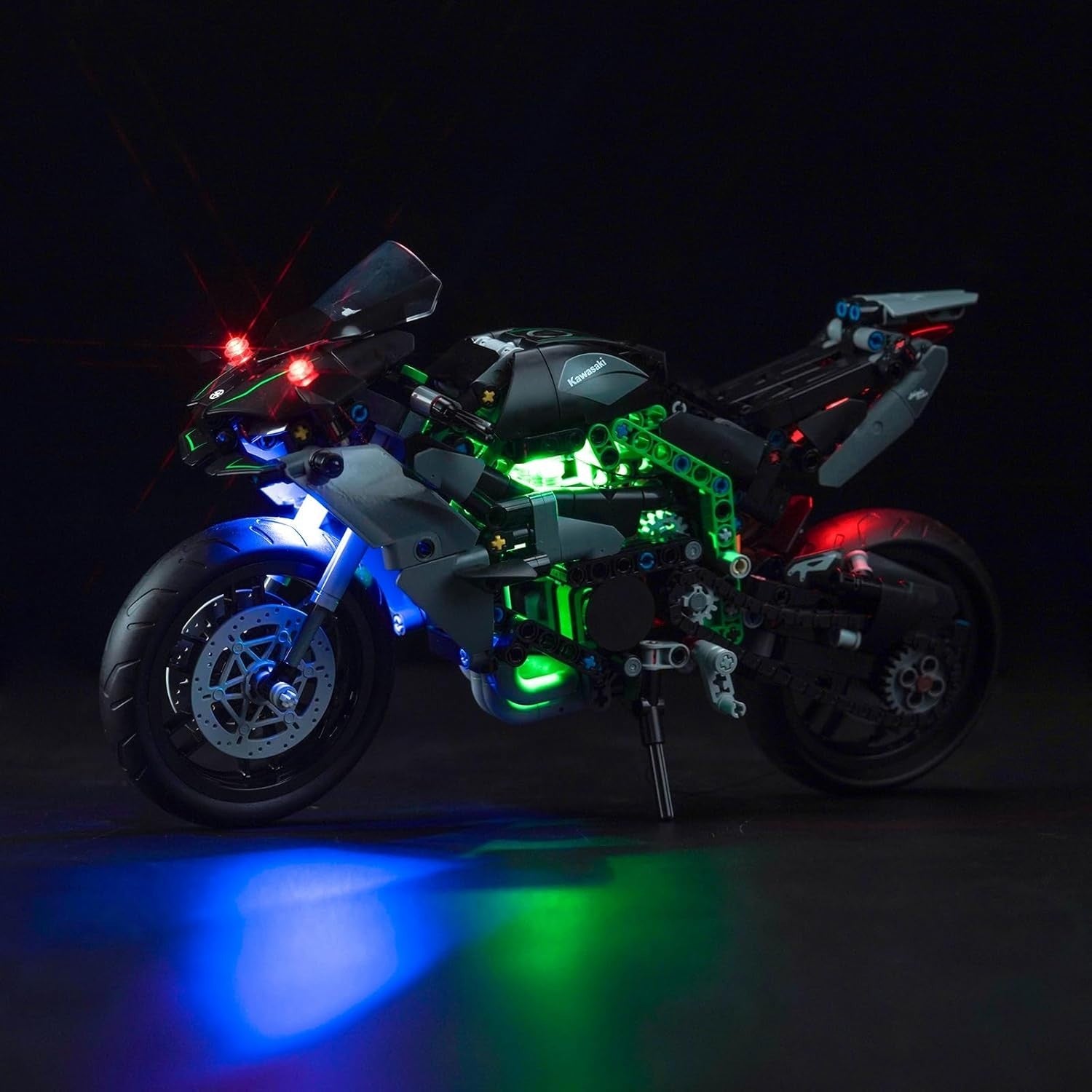 LED Light Kit for Lego Kawasaki Ninja H2R Motorcycle Model – Custom Glow Set