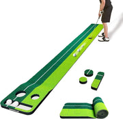 Indoor Golf Putting Green Mat Set Foldable Training Game Home Office