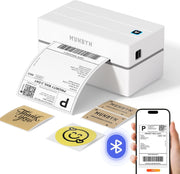 White Bluetooth 4x6 Thermal Shipping Label Printer High-Speed