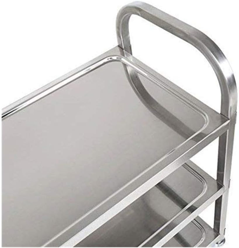 3 Tier Stainless Steel Catering Trolley on Wheels Heavy Duty Utility Cart