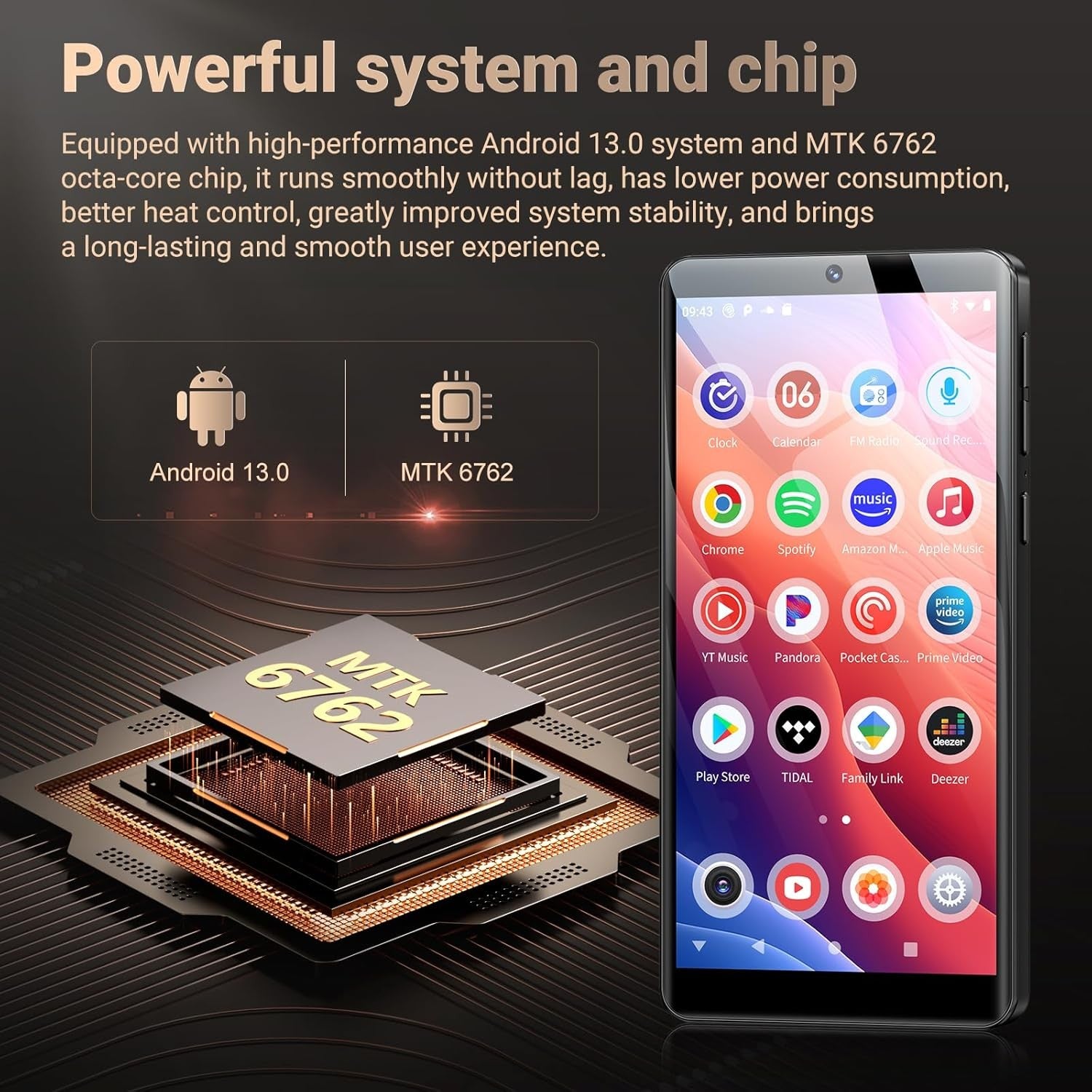 128GB MP3 Player 5.5" Android WiFi Bluetooth 13MP 1TB
