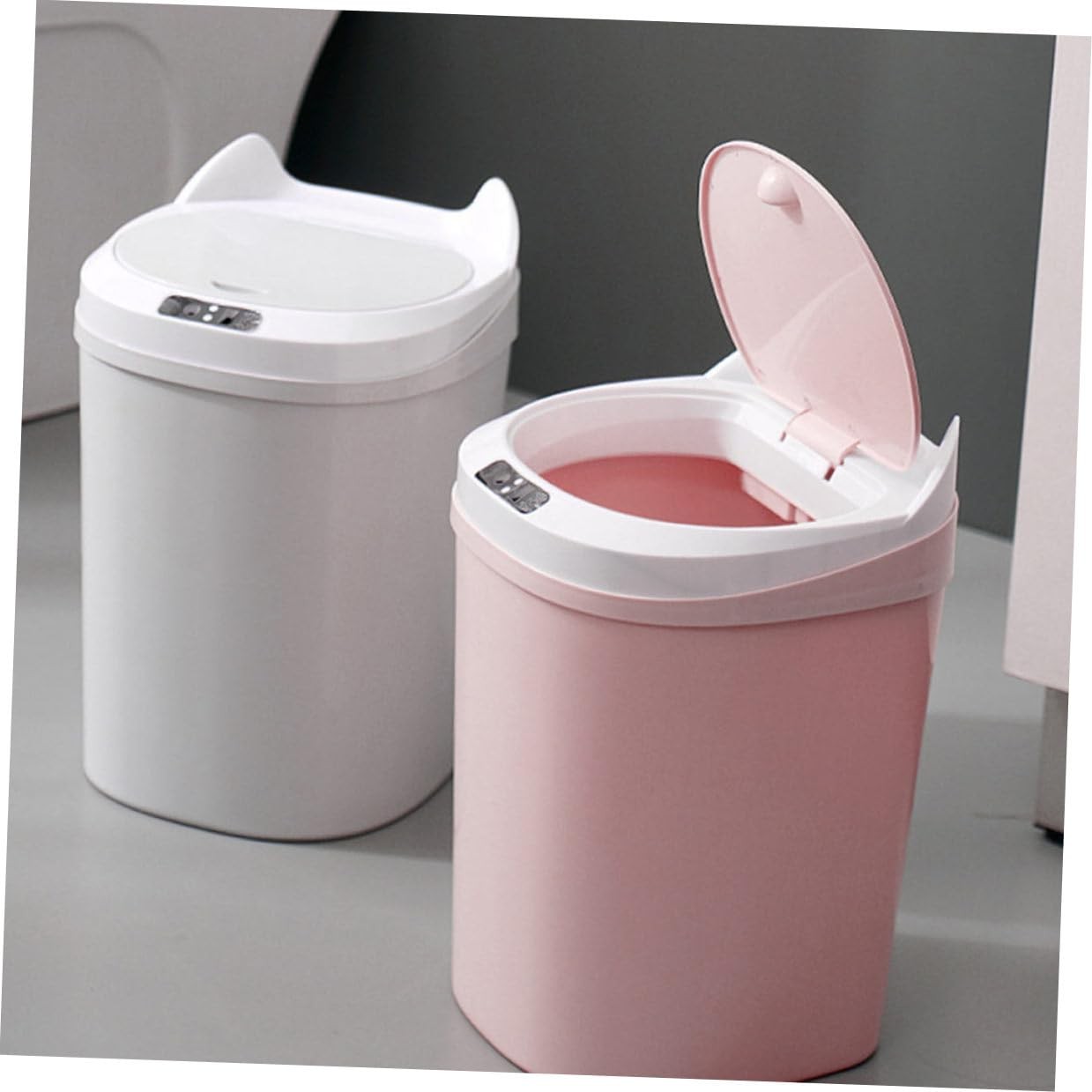 Touchless Sensor Bin 10L Automatic Trash Can Pink Quiet Rechargeable