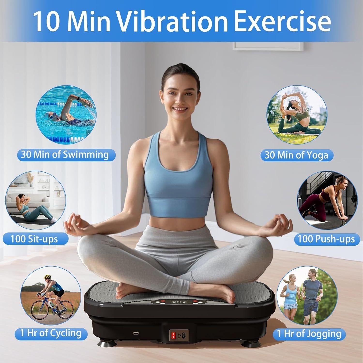 Vibration Plate Exercise Machine Weight Loss Lymphatic Drainage 99 Speeds