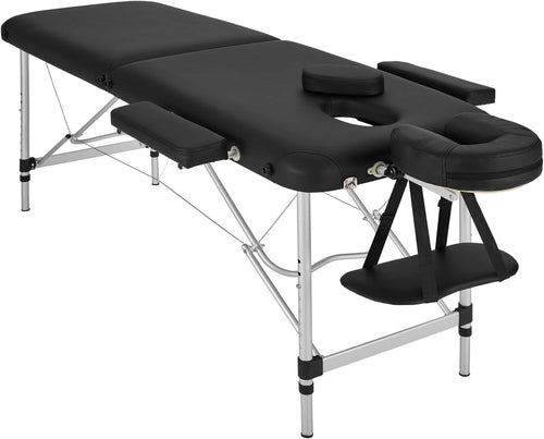 Portable Massage Table Foldable Height Adjustable Aluminium Bed PVC Cover + Bag