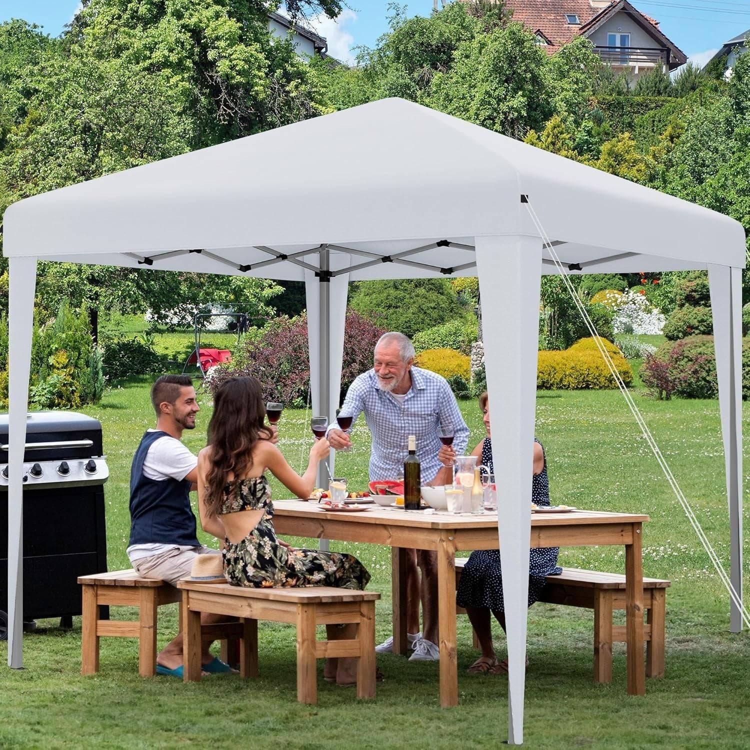 3x3M Heavy Duty Pop Up Gazebo Folding Outdoor Party Tent White