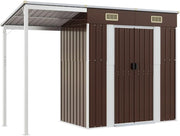 Metal Garden Shed Outdoor Tool Firewood Bike Storage 277x111x181cm