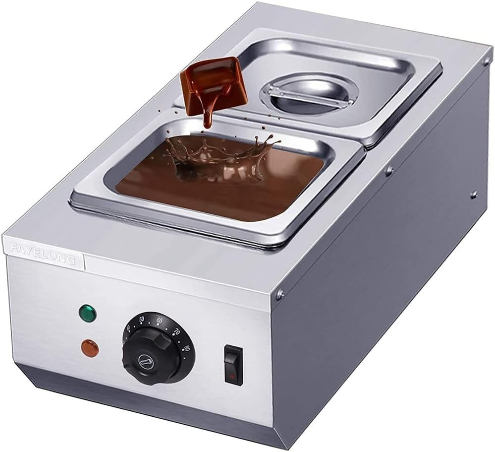 6L Chocolate Tempering Machine 2 Tank Electric Melting Pot 600W