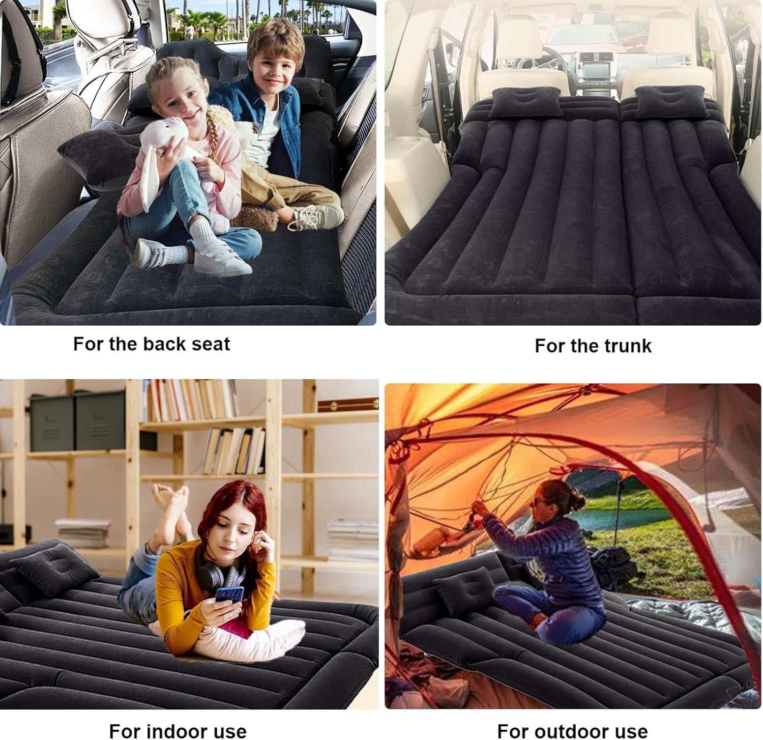 Large SUV Truck Inflatable Car Mattress 175×135×15CM with Pump
