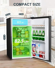 91L Under Counter Fridge Small Quiet Adjustable Energy-Efficient Black
