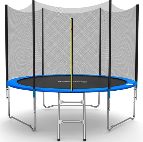 8ft Outdoor Garden Trampoline Kids Safety Net Ladder Set