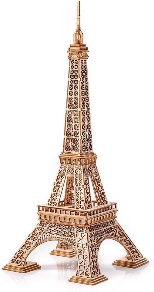 3D Wooden Eiffel Tower Puzzle Model DIY Kit for Adults & Kids