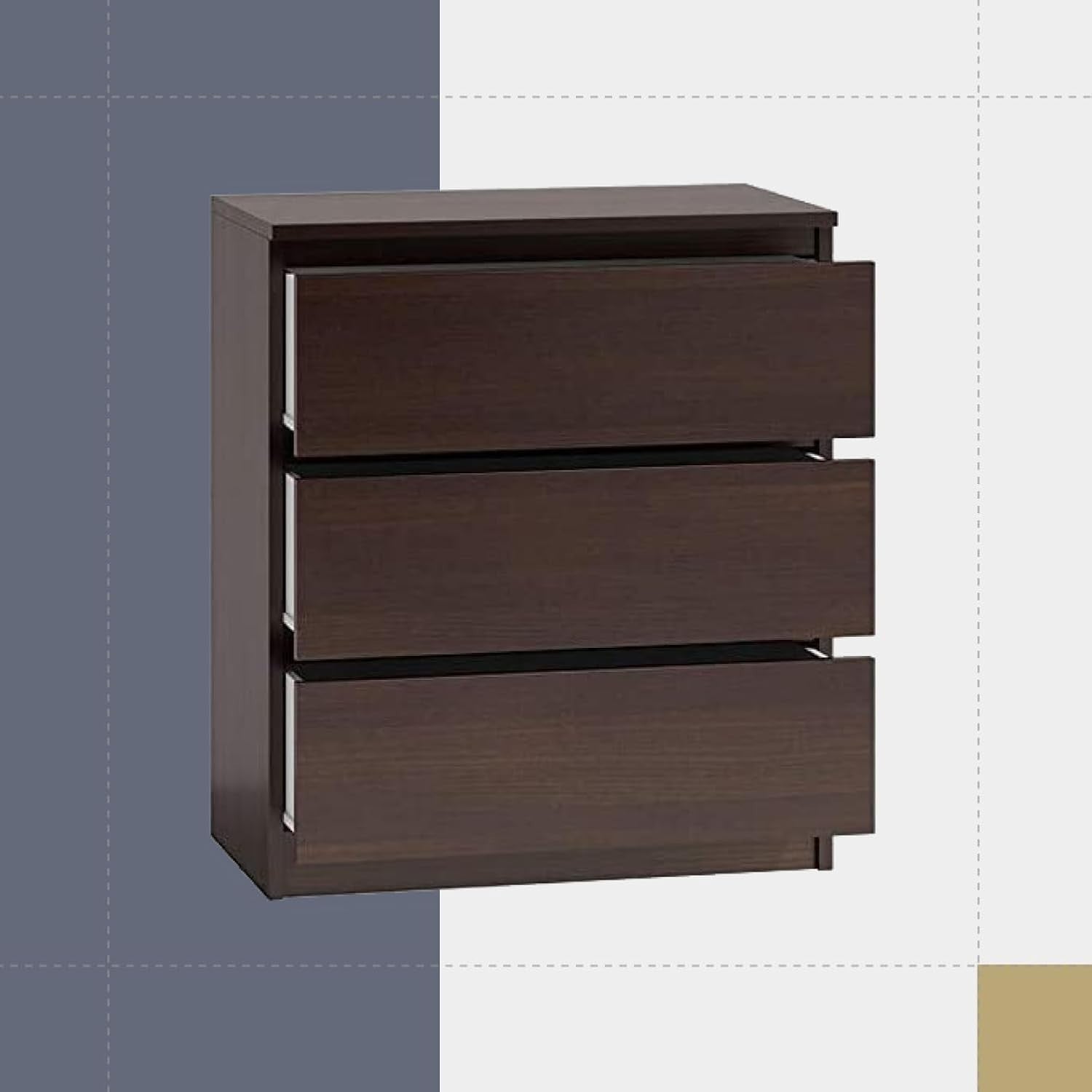 8 Drawer Chest Wide Tall Storage Unit - Bedroom Cabinet Matt Wood Look