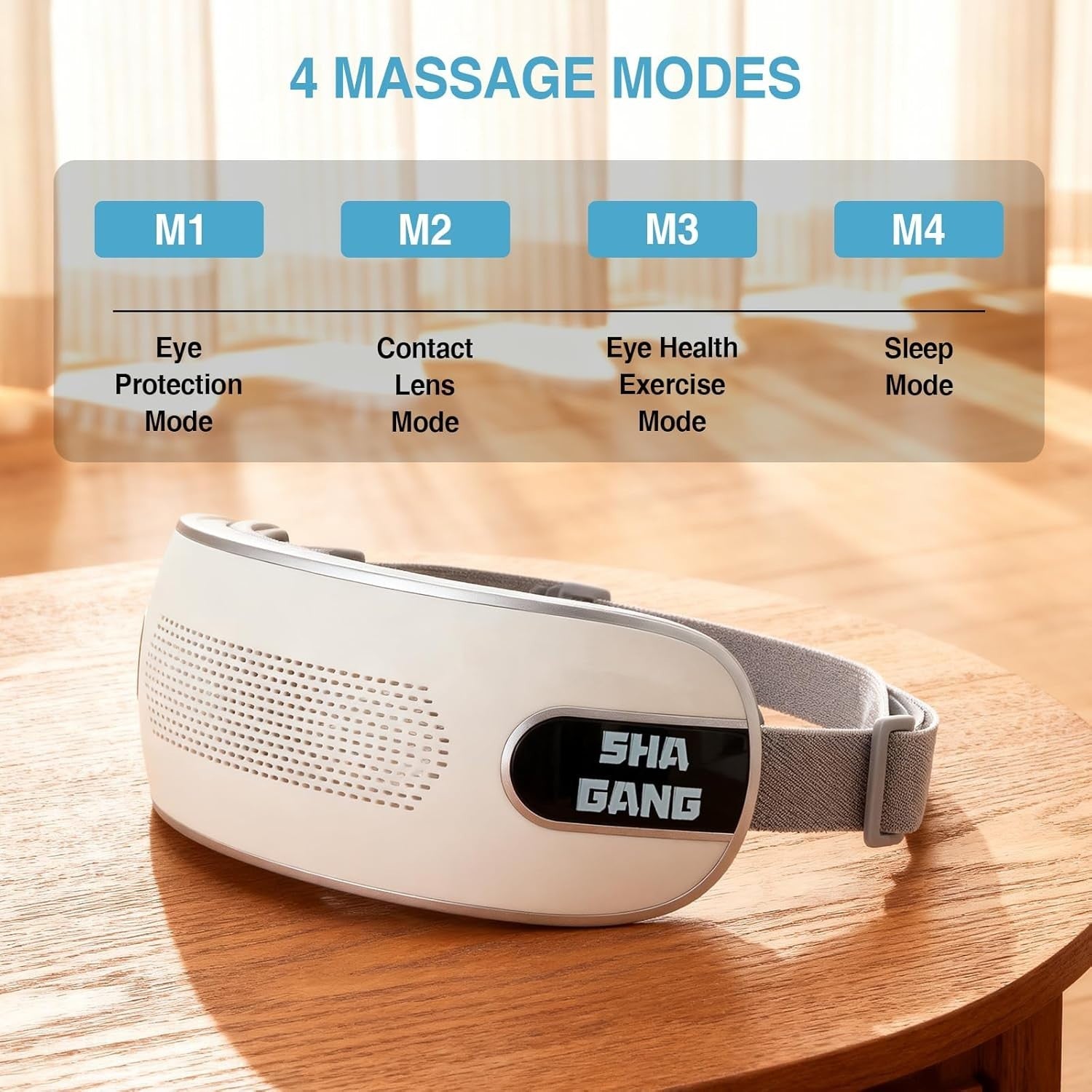 Eye Massager Vibration Bluetooth Music Type-C 4 Modes Sleep