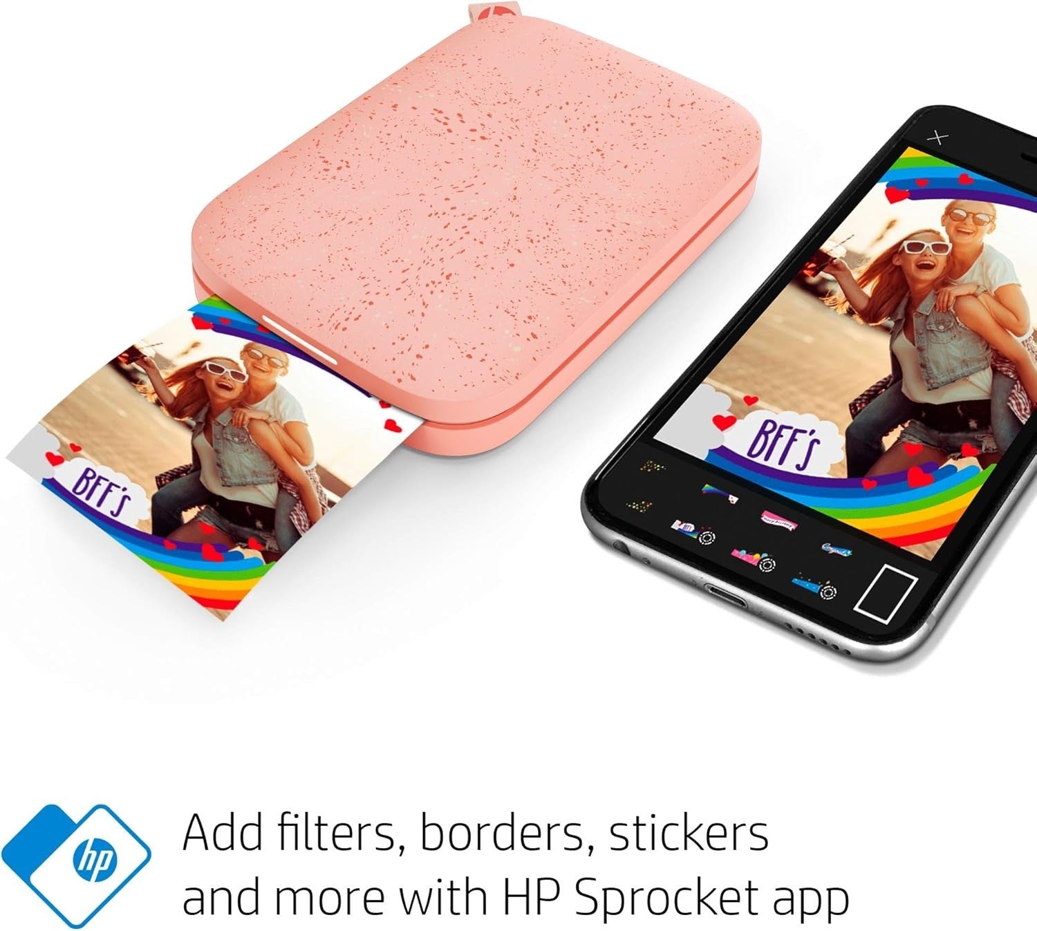 Portable Smartphone Photo Printer | 2x3 Wireless Color Prints | Pink
