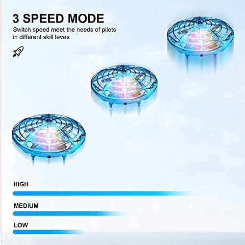Kriogor UFO Mini Drone for Kids Hand & Remote Control 2 Modes RC Flying Toy