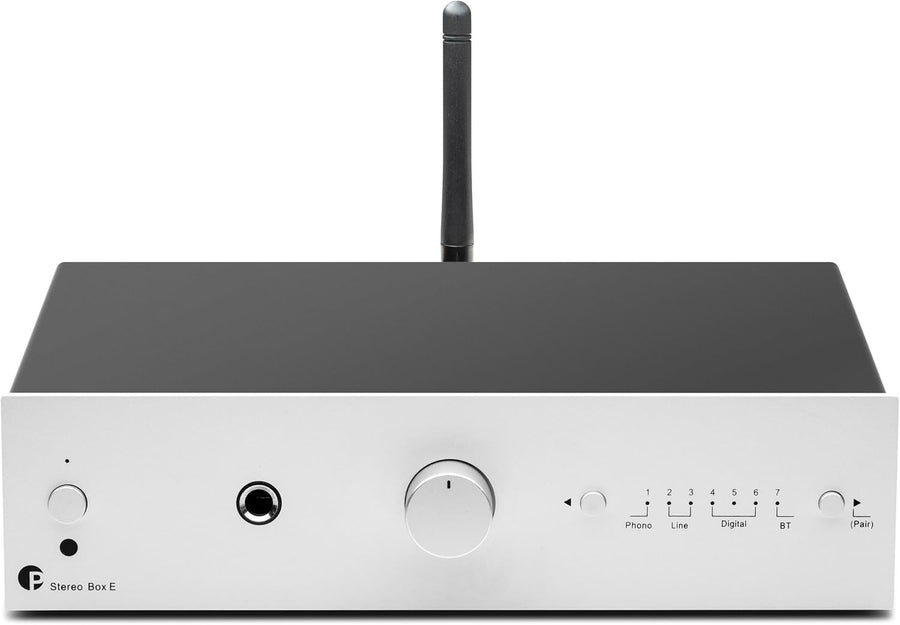 Compact Integrated Amplifier 2x40W Bluetooth DAC Phono Silver