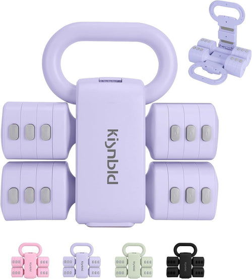 4-in-1 Adjustable Dumbbell Kettlebell Combo 2–5.5LB Fast Adjust Weights