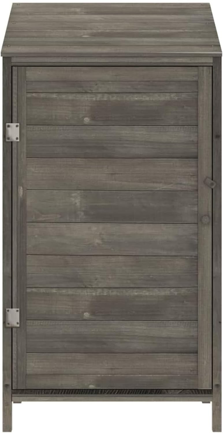 Outdoor Wooden Garden Shed 55x52x112cm Anthracite Tool Storage Weatherproof