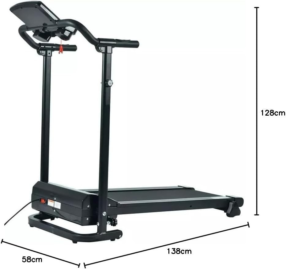 Folding Electric Treadmill 10 km/h Compact Portable Home Office Gym