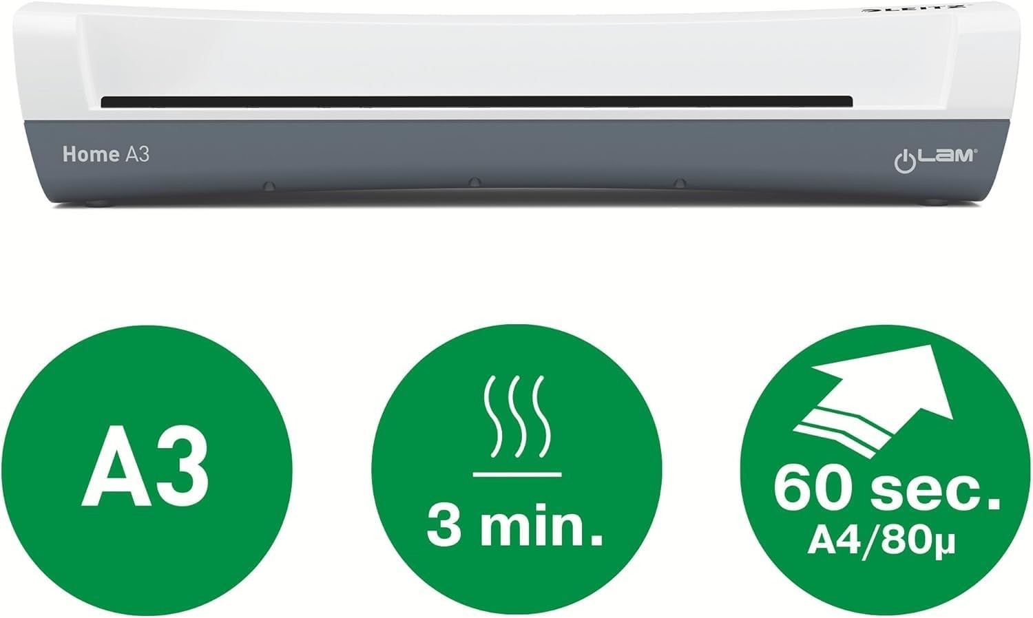 A3 Laminator Home Office Compact White Fast Heat Easy Use