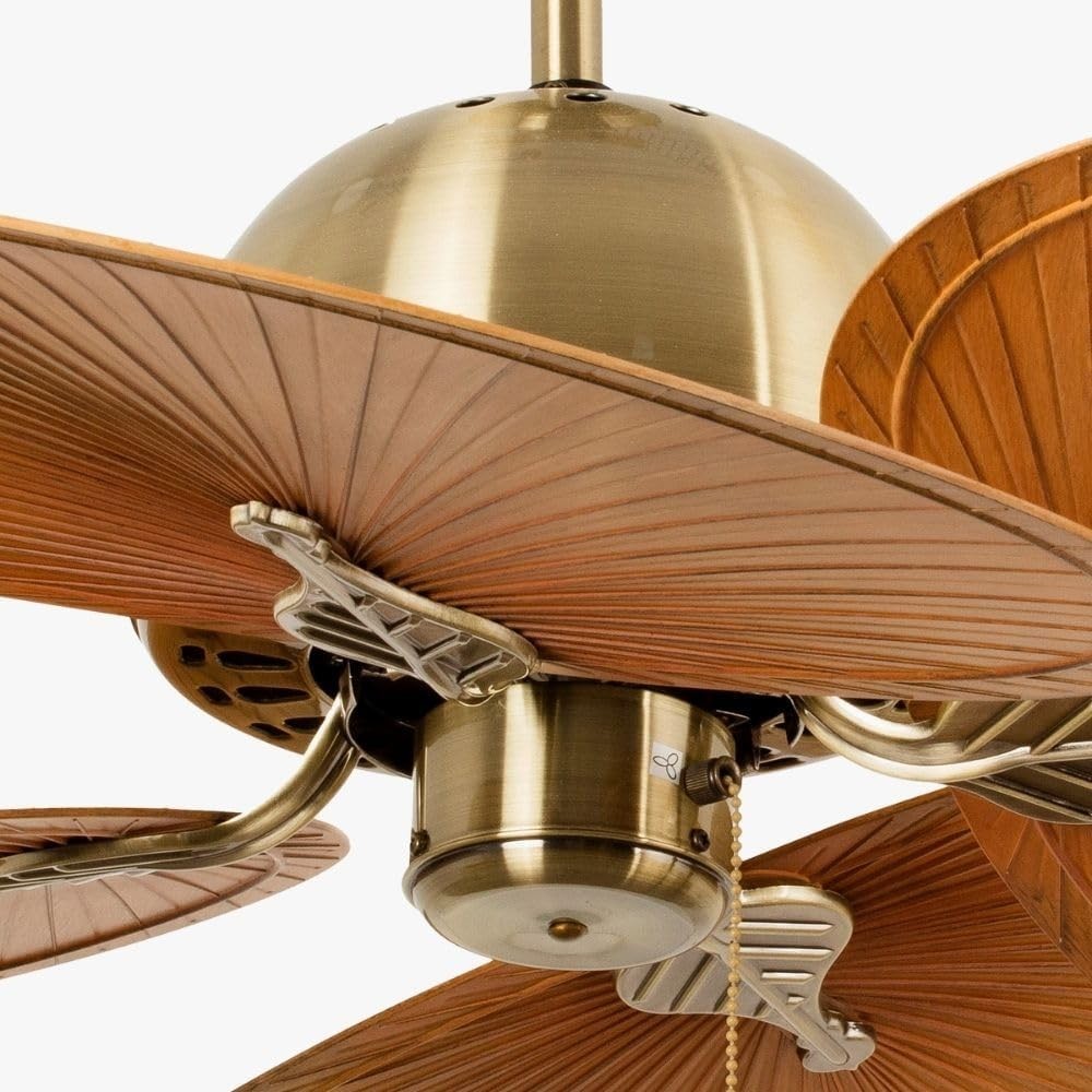 FARO BARCELONA CUBA 52" Ceiling Fan, Old Gold, Pull Chain, 3-Speed