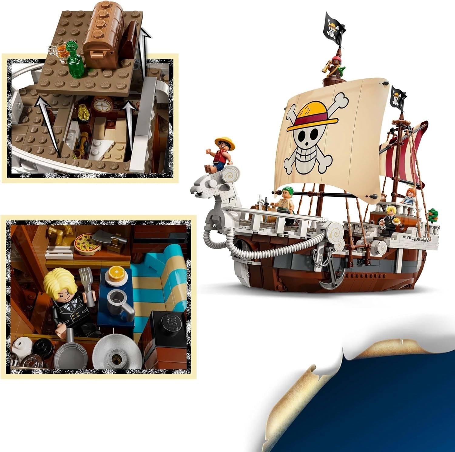 One Piece Going Merry Pirate Ship 1376pcs Anime Building Set