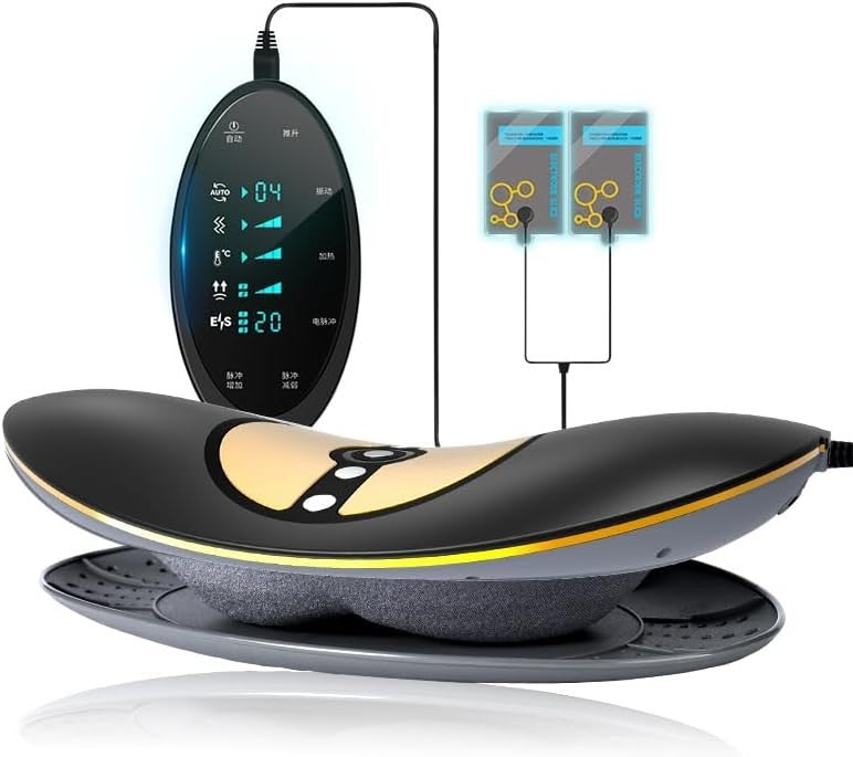 Full Body Electric Massager Back Pain Relief EMS Lumbar Traction Therapy Device
