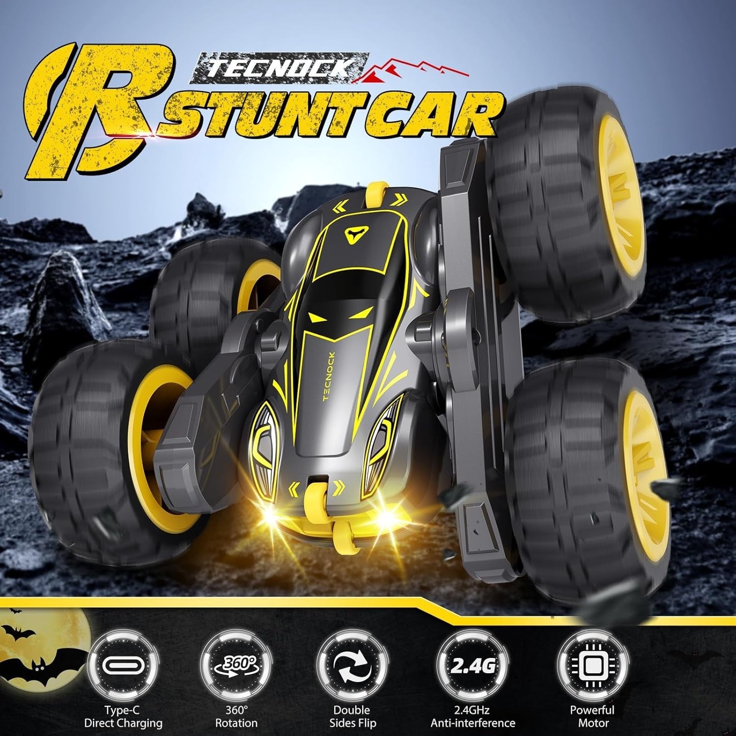 360° Flip RC Stunt Car for Kids 3-12 | Durable Off-Road Monster Truck