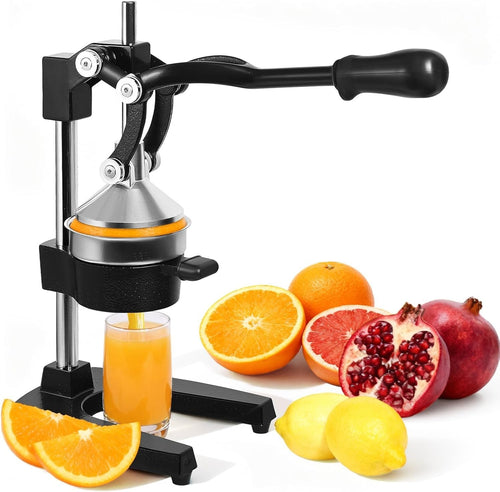 Manual Citrus Juicer Heavy Duty Cast Iron Hand Press Commercial Grade Pro
